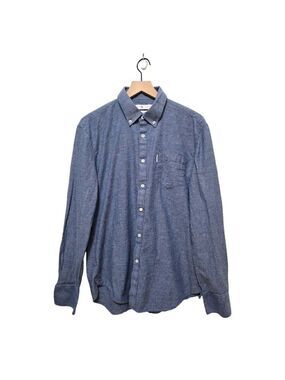 Five Four Speckled Cotton Long Sleeve Casual Button Down Sz L